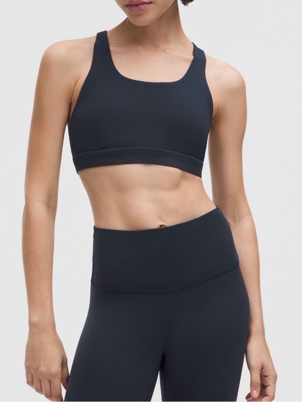 Navy wunder train mesh back bra